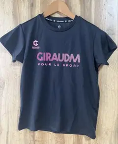 GIRAUDM 半袖Tシャツ ブラック ピンク ロゴ スポーツウェア(S)のサムネイル