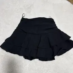 ZARA 黒 フレアキュロット　xs サイズのサムネイル