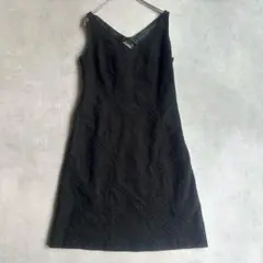 バーバリーブルーレーベル ワンピース ノバチェック リボン ノースリーブ 黒