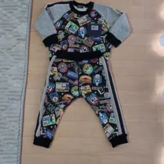 DOUBLE B カラフル パッチワーク トレーナー・パンツセット 90