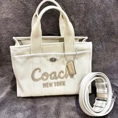 COACHコーチ大容量34cmシグネチャーラージカーゴトートバッグ34