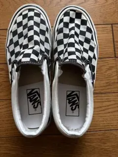【キッズ23cm】　VANS スリッポン　チェッカーパターン 市松模様