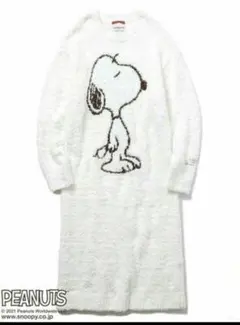新品 ジェラートピケ SNOOPYジャガードワンピース スヌーピー