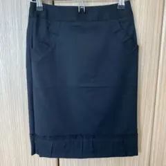 ソニアリキエル　黒 タイトスカート ひざ丈 後ろスリット