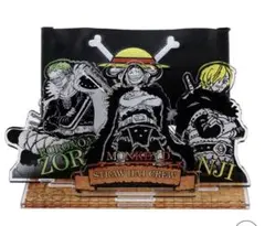 アクリル置き時計　hello ワンピース　ルフィ　ゾロ　サンジ　ナミ　集英社 限定品【ONE PIECE ルフィ ゾロ サンジ 海賊旗アクリルスタンド