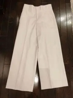 23区ウールワイドパンツ ホワイト36