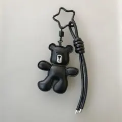 じゃらじゃらキーホルダー チャーム パラコード くま ブラック