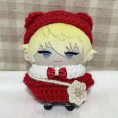 【184】 にじぱぺっとサイズ くま耳ベレー帽セット 赤