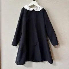 ビーミング　120cm フォーマルワンピースネイビー　つけ襟つけ袖付き