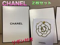 CHANEL シャネル ノベルティ カメリア ブックマーク2枚➕リボン