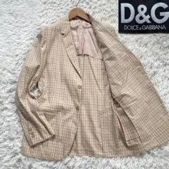 D&G DOLCE&GABBANAベージュ系チェック柄シングルテーラドジャケットのサムネイル