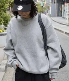 【MONO-MART】ヘビーウェイトオーバーサイズドローコードスウェット　S