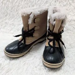 【美品】ソレル ティボリ 防水 スノーブーツ ベージュ/ブラック 25.0cm