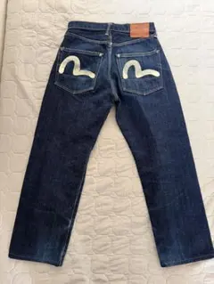 EVISU LOT.7001 W34 デニム地 ハーフパンツ 白カモメペイント - メルカリ