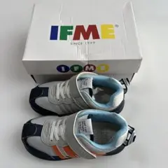 IFME スニーカー 18.0cm グレー/オレンジ/水色　18センチ