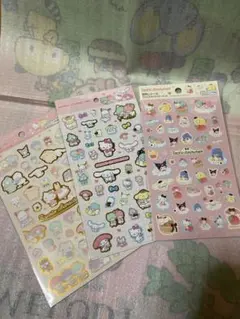 サンリオキャラクターズ　シール　3種類セット　サンリオ　箔押しシール