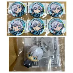 呪術廻戦　まるくじ　デコラパーカー　缶バッジ　めじるしアクセサリー　五条悟