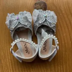 シルバー リボン ビジュー フォーマルシューズ 21