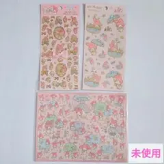 マイメロディ キラ ぷく シール 3枚 セット ピンク サンリオ 平成 レトロ