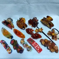 ヘアアクセサリー レトロ 14点セット