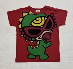 【ヒステリックミニ】　ミニラ　半袖Tシャツ　恐竜　(90㌢) 赤　美品