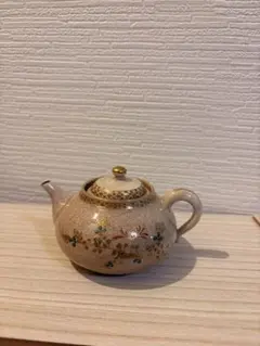 【美品】薩摩焼 白薩摩 急須 茶器 金彩 花文様 伝統工芸品