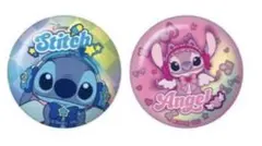 ハッピーくじ　スティッチ　缶バッチ2点セット