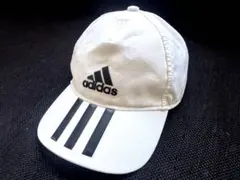 adidas ホワイトキャップ 3本ストライプ