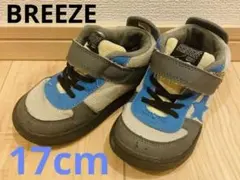 BREEZE SPORTS キッズ スニーカー グレー ブルー17cmのサムネイル