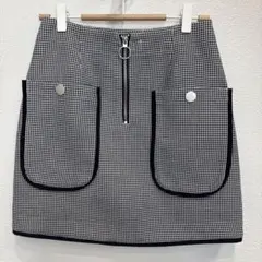 REDYAZEL 黒白チェック　ミニスカート