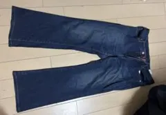 ダークブルー フレアデニム