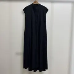 美品【MARGARET HOWELL】フレンチスリーブ スタンドカラーワンピース