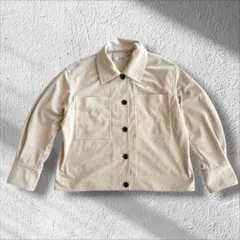 ◆ナノユニバース　コーデュロイ　ブルゾン　ジャケット　アイボリー　M