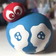 ぷよぷよ　スーパージャンボバンク　ソフビ貯金箱　青ぷよぷよ　当時物　横幅約18㎝