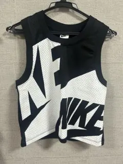 NIKE ナイキ メッシュ タンクトップ クロップド丈 ブラック Sのサムネイル