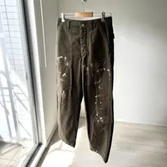 新品 AURALEE オーラリー ベイカーパンツ バギー ブリーチ ペイント