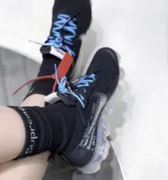 Supremeソックス 2足SET(BLACK/黒)