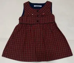 familiar チェック柄 ワンピース 90