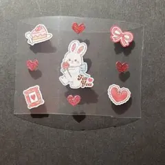 おすそ分けシール〜うさぎさんと小鳥さんとキラキラハート〜