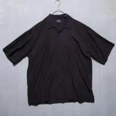 haggar レーヨン 2456 オープンカラーシャツ XXL えんじ