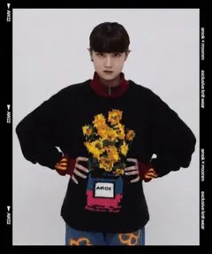 AMOK SUNFLOWER KNIT rroomm別注 black Sのサムネイル