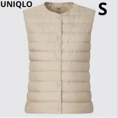 UNIQLO ウルトラライトダウンコンパクトベスト　s レディース　ベージュ