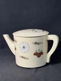 扇面文様 陶器製 水差し 蓋付き 横手水差し お茶道具 - メルカリ