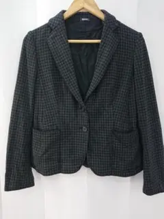 JIL SANDER NAVY テーラードジャケット チェック柄 34のサムネイル