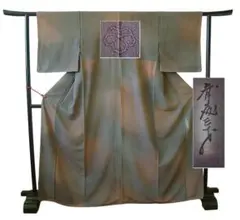 美品 「斉藤三才」 極上浜縮緬地 色無地・小紋（正絹）未使用＜Ｍ1089＞のサムネイル