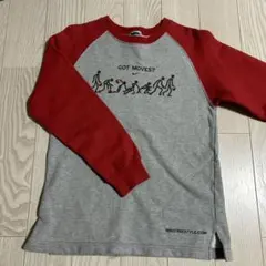 Nike グレー/レッド 長袖トレーナー130センチ