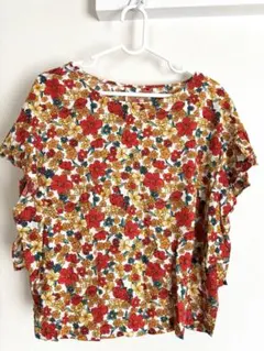 グローバルワーク（GLOBAL WORK）花柄フリルトップス