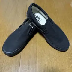 US企画 新品 希少 26cm VANS SLIP ON all black