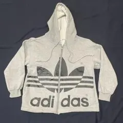 80s 90s adidas ジップアップフーディー キッズ 140 アディダス