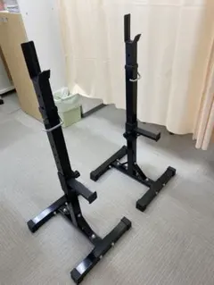 バーベルラック 高さ調整可能 180㎝　シャフト付き